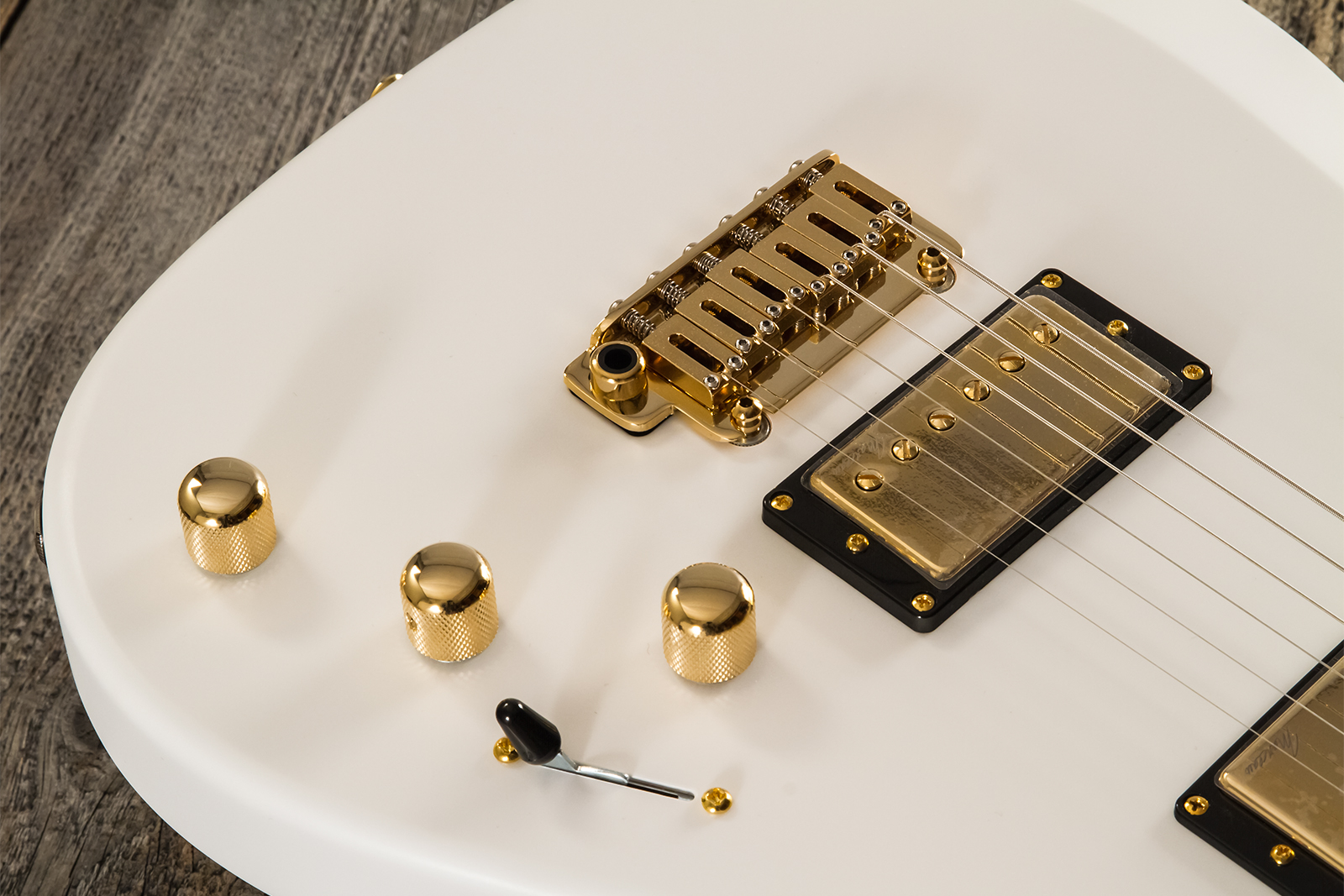 Marceau Guitars Fascinante Standard 2h Trem Ric #s17324 - Arctic White Satin - Elektrische gitaar in Str-vorm - Variation 3
