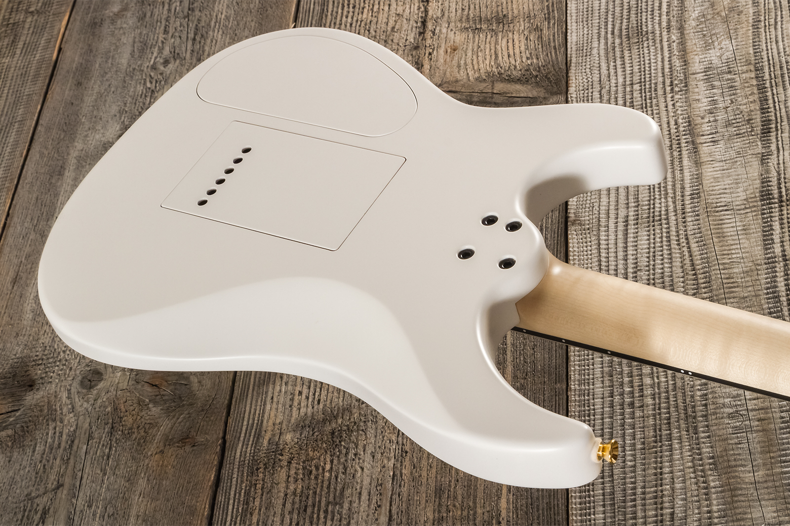 Marceau Guitars Fascinante Standard 2h Trem Ric #s17324 - Arctic White Satin - Elektrische gitaar in Str-vorm - Variation 7