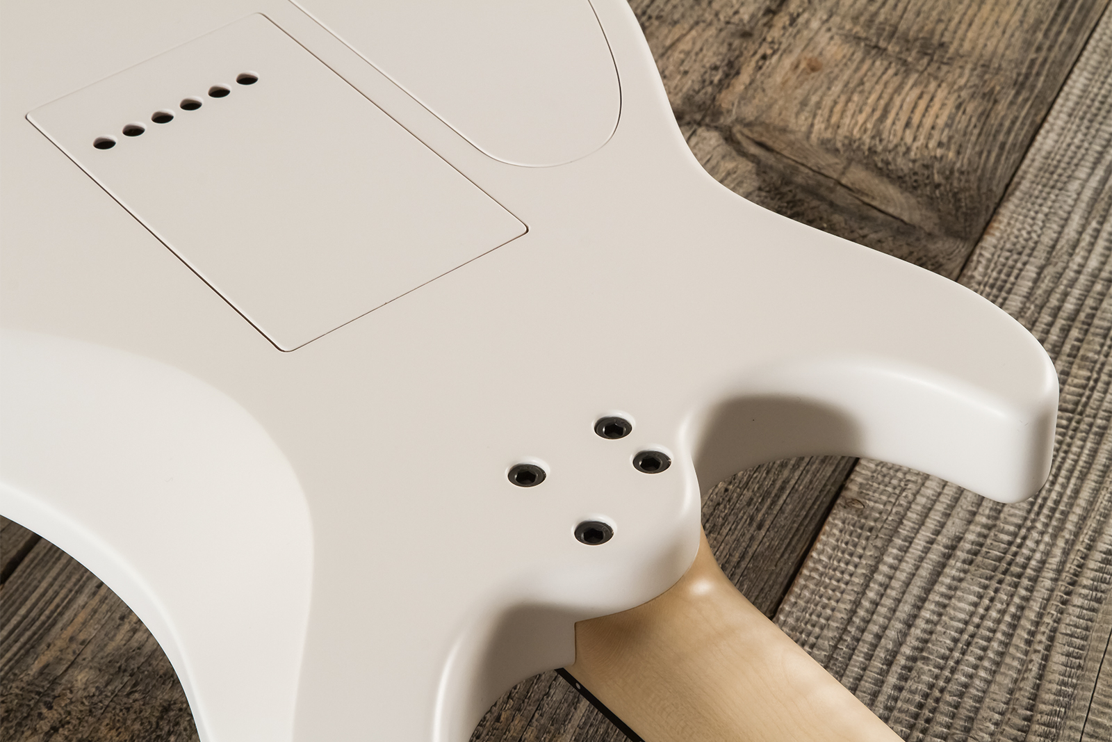 Marceau Guitars Fascinante Standard 2h Trem Ric #s17324 - Arctic White Satin - Elektrische gitaar in Str-vorm - Variation 8