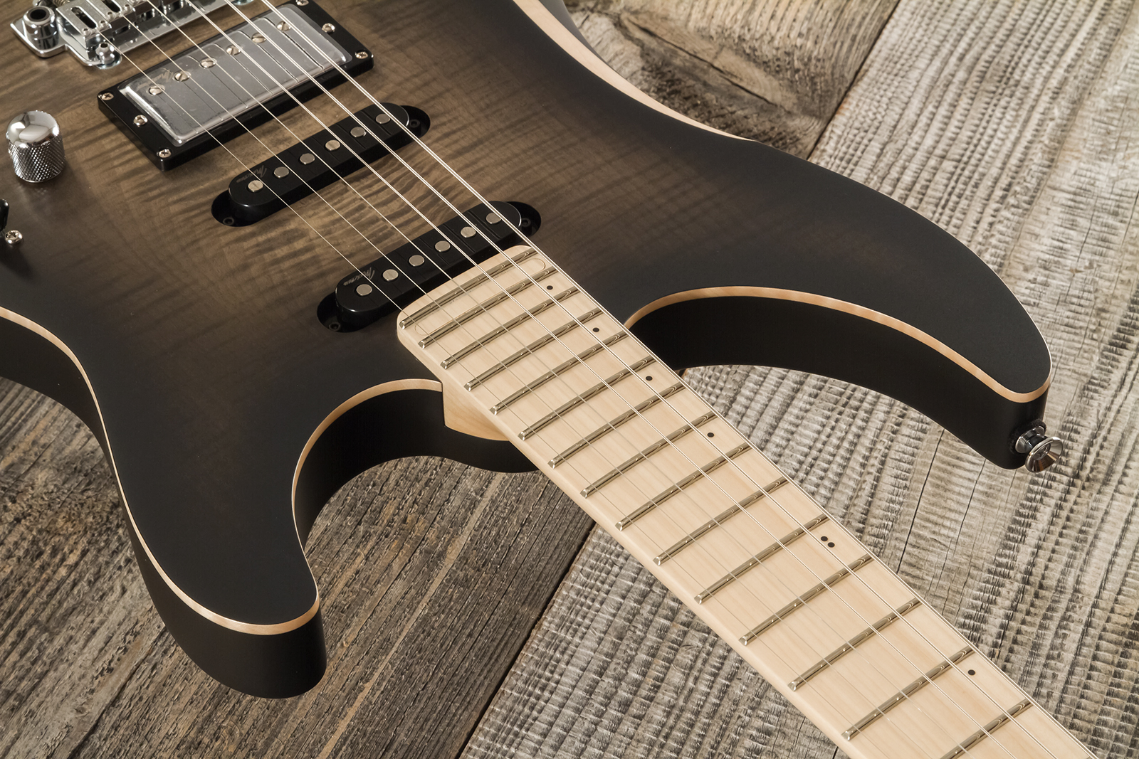 Marceau Guitars Fascinante Standard Hss Trem Mn #s17224 - Black Burst Satin - Elektrische gitaar in Str-vorm - Variation 5