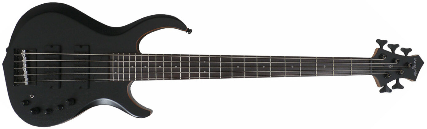 Marcus Miller M2 5st Bks Active Rw - Black Satin - Solid body elektrische bas - Main picture