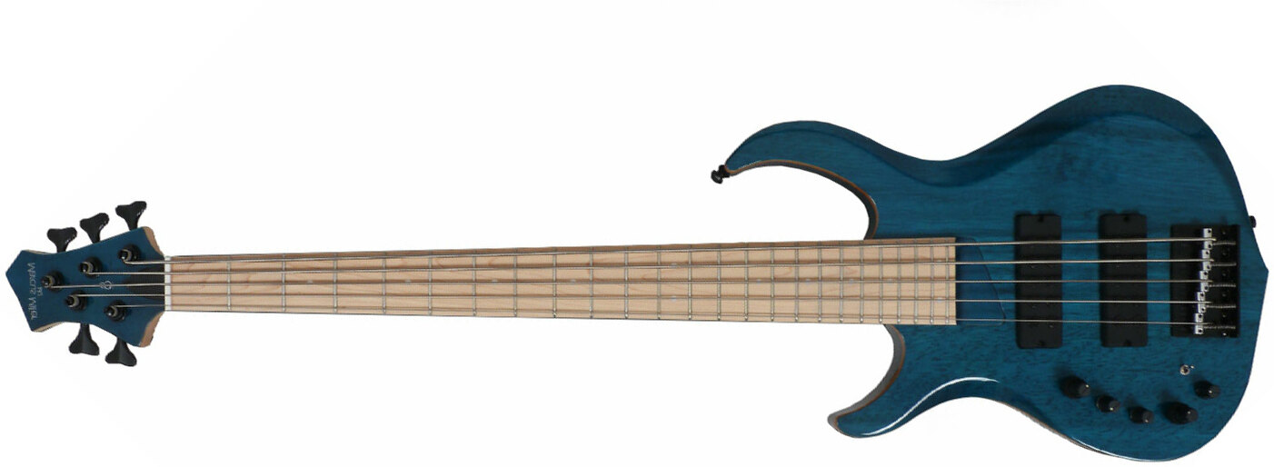 Marcus Miller M2 5st Tbl Gaucher Lh Active Mn - Trans Blue - Solid body elektrische bas - Main picture