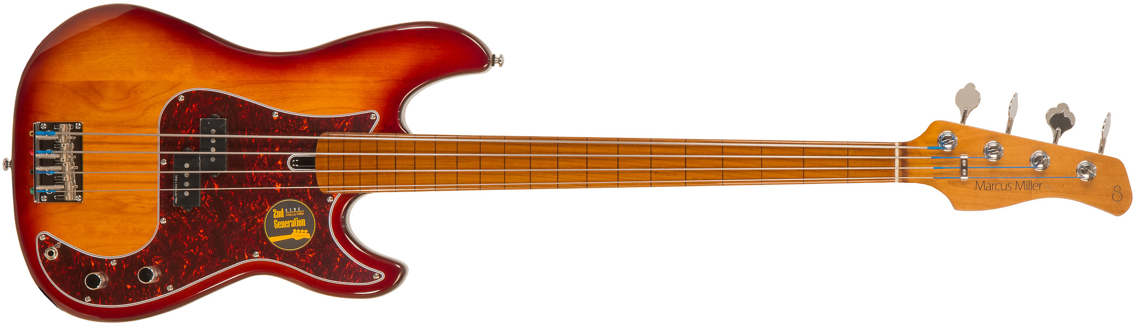 Marcus Miller P5 Alder 4st Fretless Mn - Tobacco Sunburst - Solid body elektrische bas - Main picture