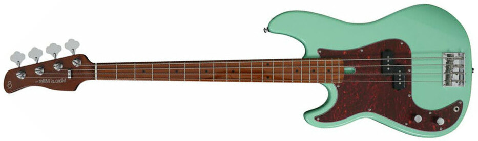 Marcus Miller P5 Alder 4st Lh Gaucher Mn - Mild Green - Solid body elektrische bas - Main picture