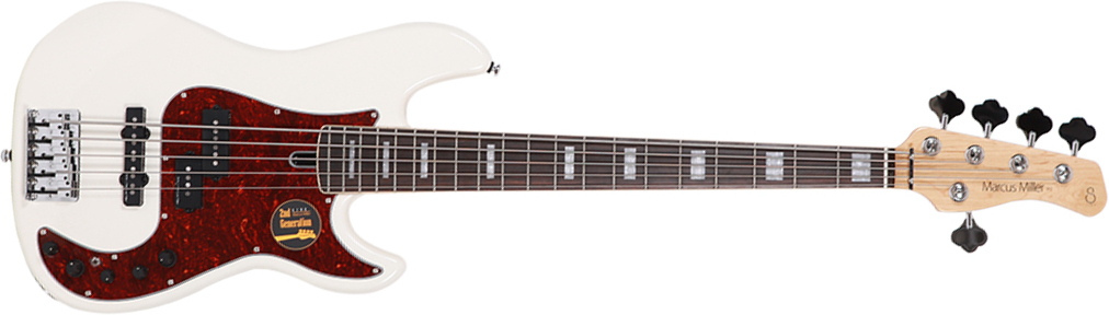 Marcus Miller P7 Alder 5st 2nd Generation 5c Active Eb Sans Housse - Antique White - Solid body elektrische bas - Main picture