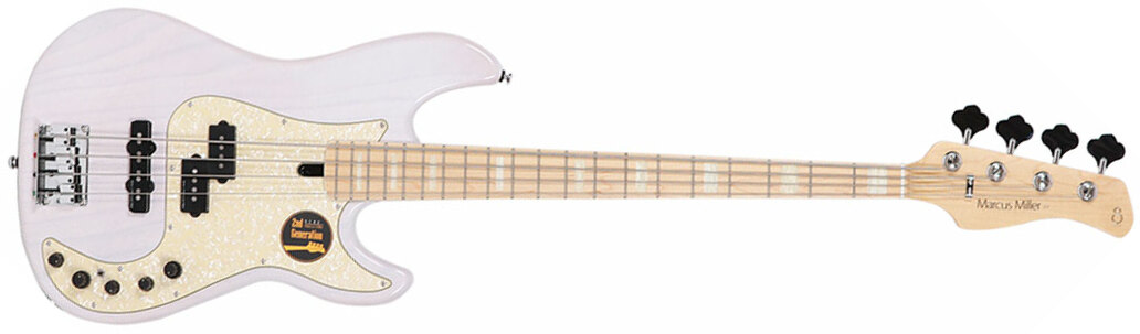 Marcus Miller P7 Ash 4-string 2nd Generation Mn Sans Housse - White Blonde - Solid body elektrische bas - Main picture