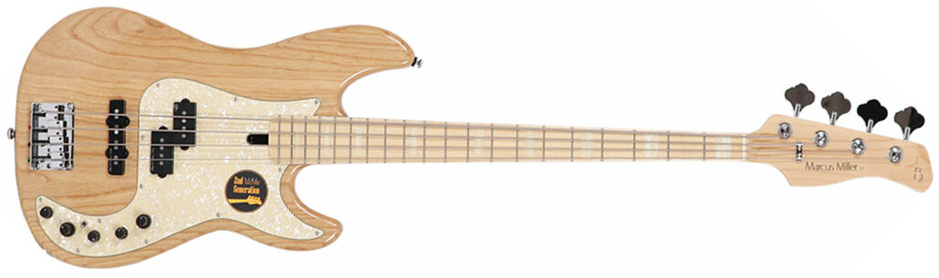 Marcus Miller P7 Ash 4-string 2nd Generation Mn Sans Housse - Naturel - Solid body elektrische bas - Main picture