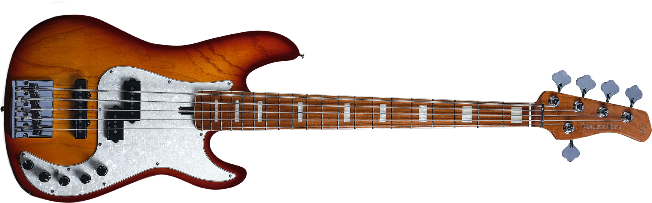 Marcus Miller P8 5st 5c Active Mn - Tobacco Sunburst - Solid body elektrische bas - Main picture