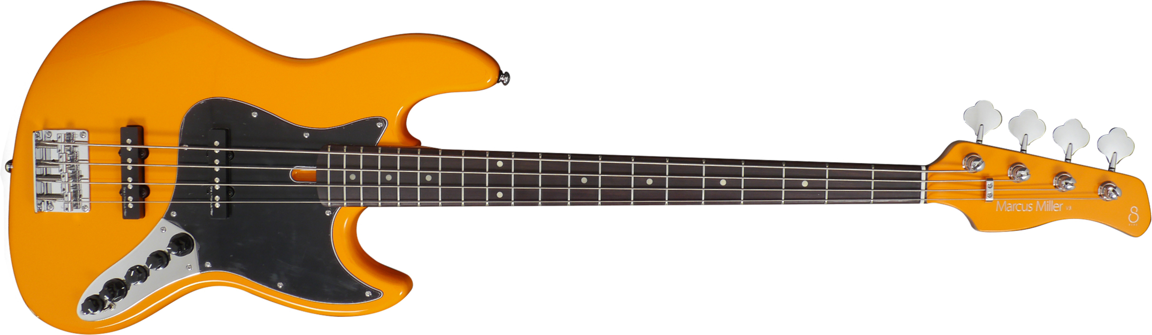 Marcus Miller V3 4st 2nd Generation Active Rw Sans Housse - Orange - Solid body elektrische bas - Main picture