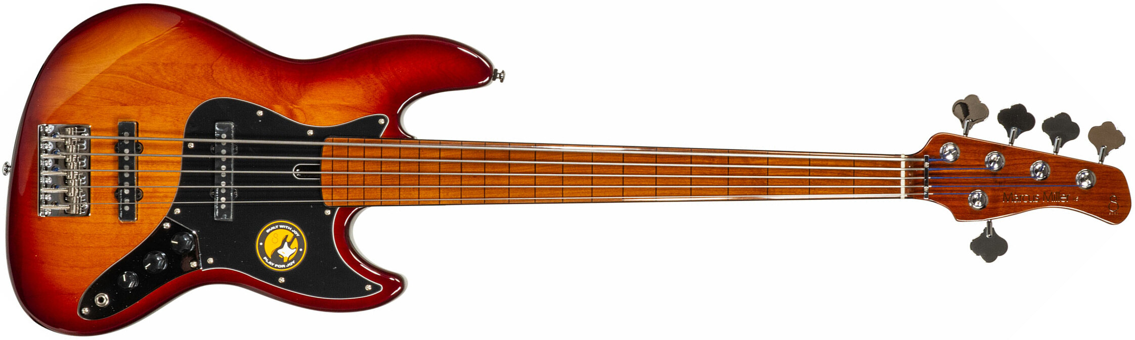 Marcus Miller V5 Alder 5st Fl Fretless 5c Mn - Tobacco Sunburst - Solid body elektrische bas - Main picture