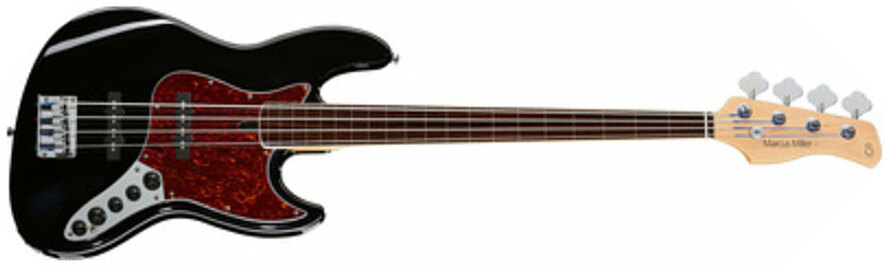Marcus Miller V7 Alder 4st 2nd Generation Fretless Eb Sans Housse - Black - Solid body elektrische bas - Main picture