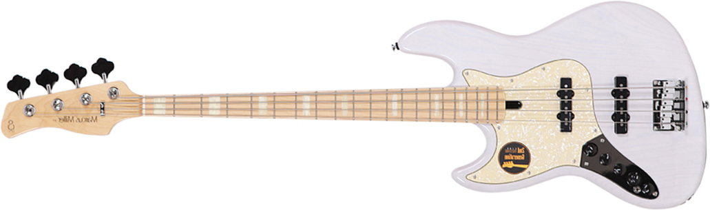 Marcus Miller V7 Swamp Ash 4st 2nd Generation 4-cordes Gaucher Mn Sans Housse - White Blonde - Solid body elektrische bas - Main picture