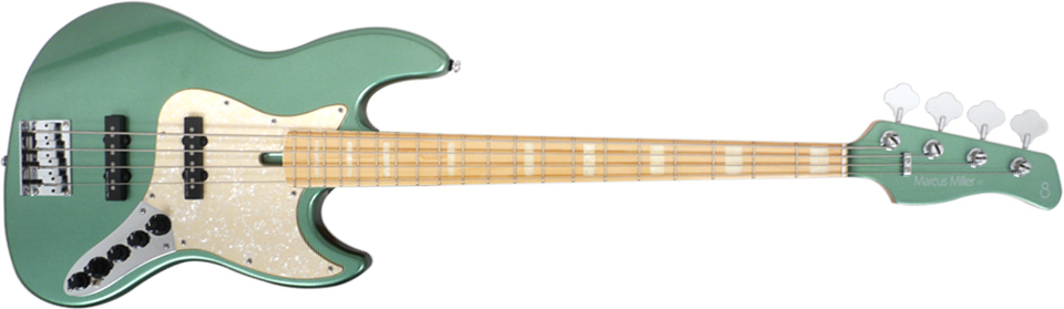 Marcus Miller V7 Swamp Ash 4st 2nd Generation 4-cordes Mn Sans Housse - Sherwood Green - Solid body elektrische bas - Main picture