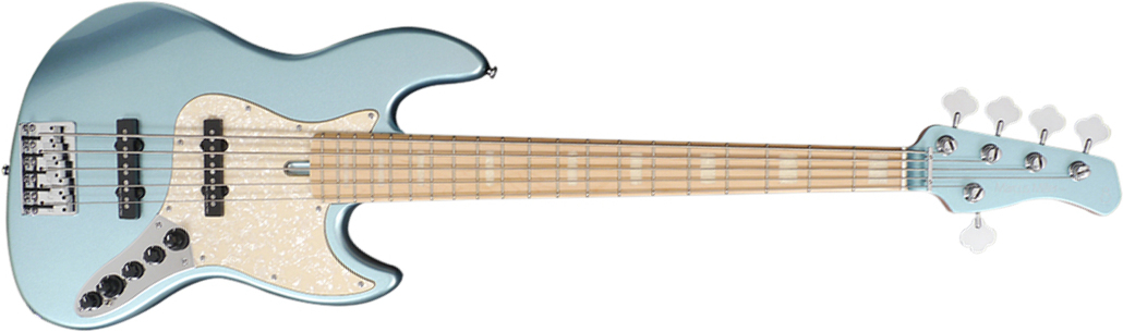 Marcus Miller V7 Swamp Ash 5st 2nd Generation 5-cordes Mn Sans Housse - Lake Placid Blue - Solid body elektrische bas - Main picture