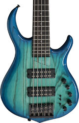 Solid body elektrische bas Marcus miller M5 Swamp Ash 5ST - Transparent blue