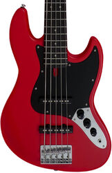 Solid body elektrische bas Marcus miller V3P 5ST - Red satin