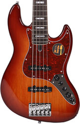 Solid body elektrische bas Marcus miller V7 Alder 5ST 2nd Gen (No Bag) - Tobacco sunburst