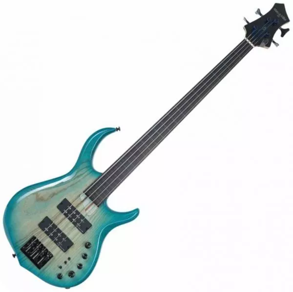 Solid body elektrische bas Marcus miller M5 Swamp Ash 4ST Fretless - Transparent blue