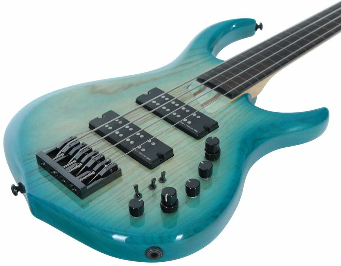 Marcus Miller M5 Swamp Ash 4st Fl Active Eb - Transparent Blue - Solid body elektrische bas - Variation 2