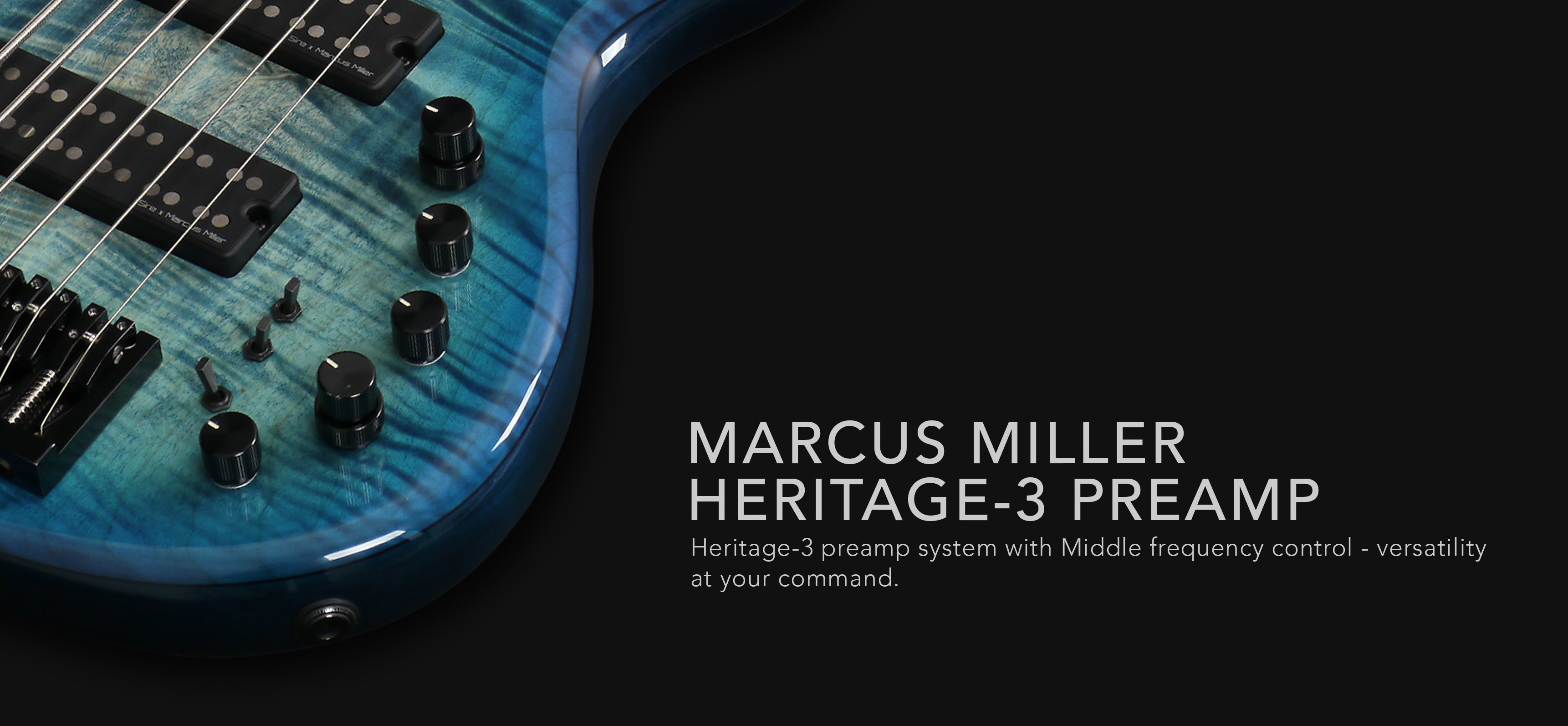 Marcus Miller M7 Alder 6st 2nd Generation 6-cordes Active Eb - Transparent Blue - Solid body elektrische bas - Variation 2
