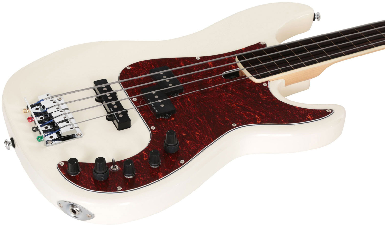 Marcus Miller P7 Alder 4st Fretless 2nd Generation Active Eb - Antique White - Solid body elektrische bas - Variation 2