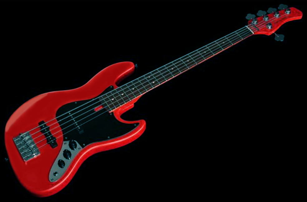 Marcus Miller V3p 5st 5c Rw - Red Satin - Solid body elektrische bas - Variation 1