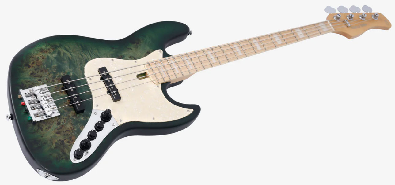 Marcus Miller V7 Ash Reissue 4st 4c Active Mn - Trans Green Satin - Solid body elektrische bas - Variation 2