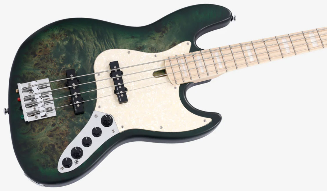 Marcus Miller V7 Ash Reissue 4st 4c Active Mn - Trans Green Satin - Solid body elektrische bas - Variation 3