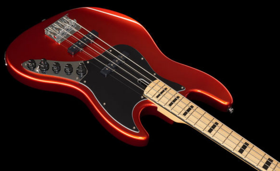 Marcus Miller V7 Vintage Alder 4st 2nd Generation 4-cordes Active Mn Sans Housse - Bright Metallic Red - Solid body elektrische bas - Variation 2
