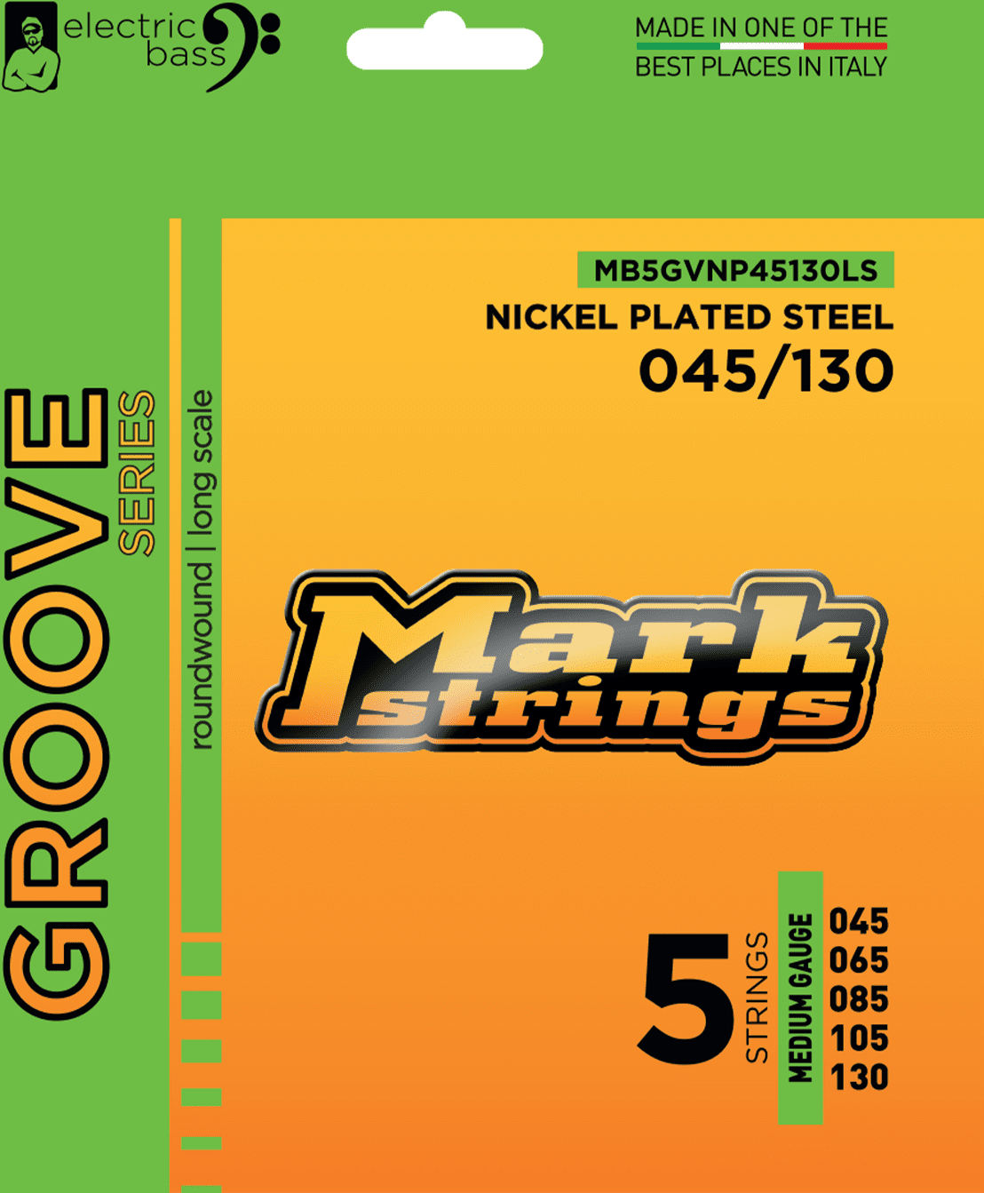 Markbass Jeu De 5 Cordes Grooves Series 045-130 - Elektrische bassnaren - Main picture