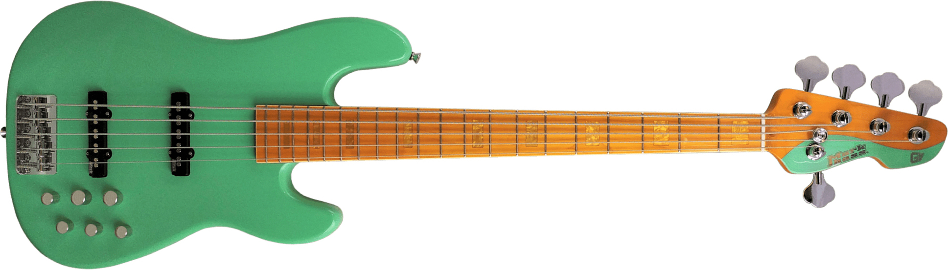 Markbass Mb Gv 5 Gloxy Val Cr Mp 5c Active Mn - Surf Green - Solid body elektrische bas - Main picture