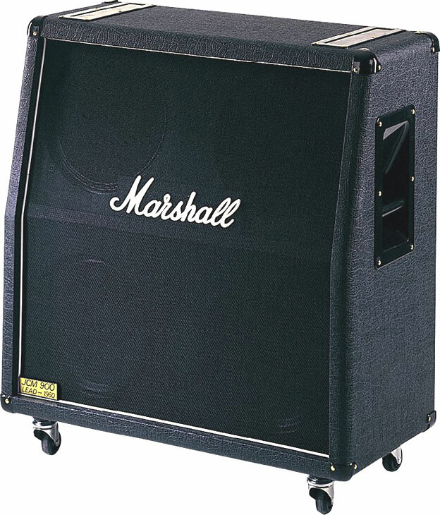 Marshall 1960a Angled 4x12 300w 4/8/16-ohms Stereo Pan Coupe Black - Elektrische gitaar speakerkast - Main picture