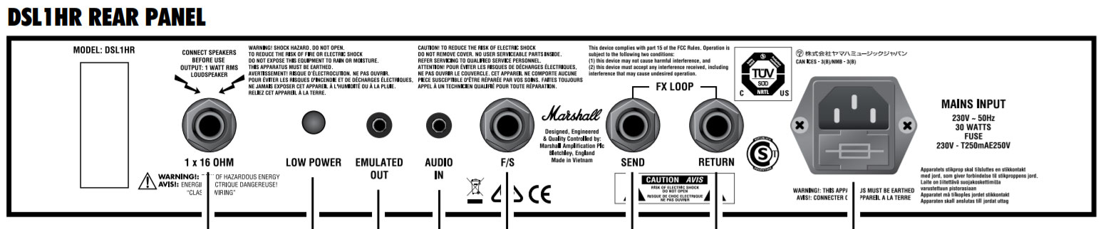 Marshall Dsl1h Head 0.1/1w - Gitaarversterker top - Variation 2