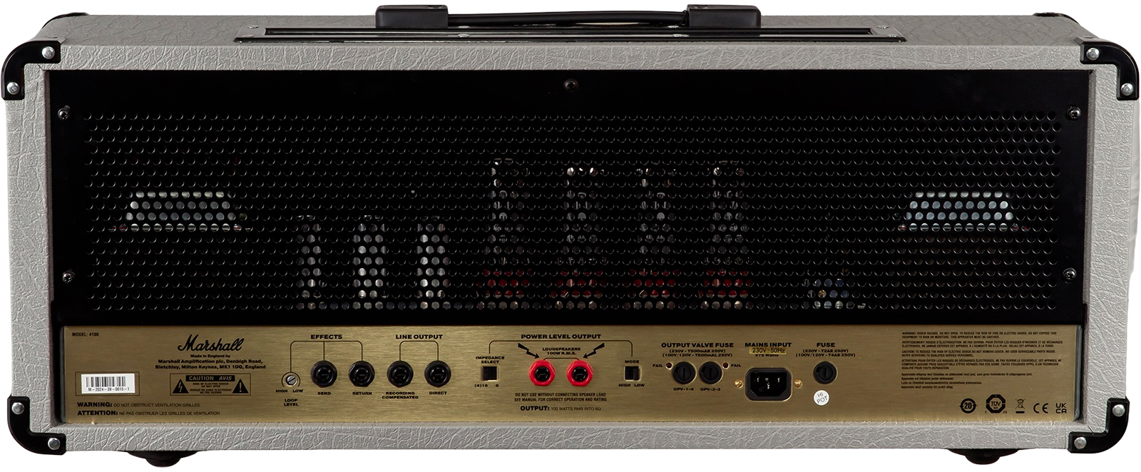 Marshall Jcm900 4100 Vintage Reissue Head 100w El34 Silver - Gitaarversterker top - Variation 1