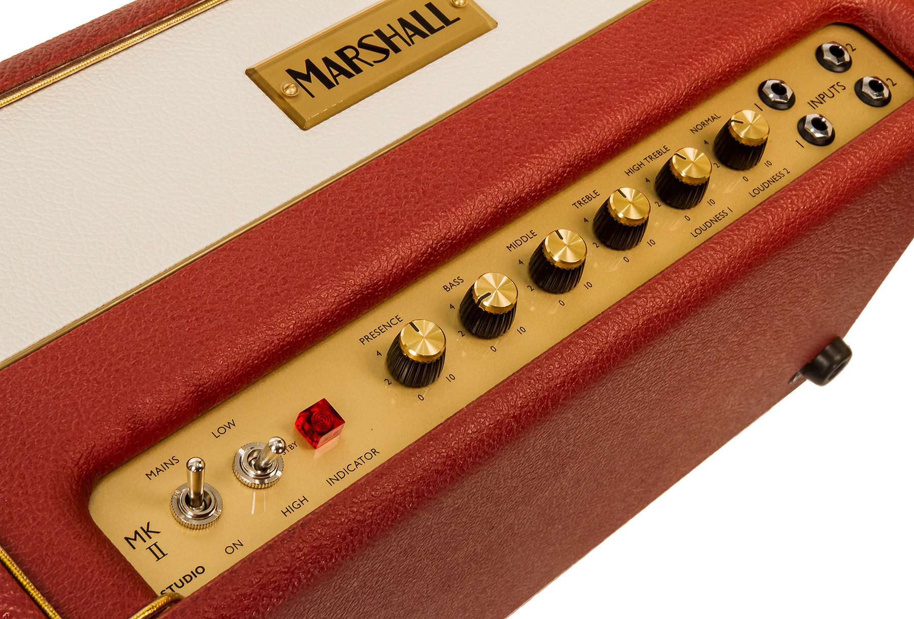 Marshall Studio Vintage Sv20h Head 5/20w Ltd Maroon/cream Levant - Gitaarversterker top - Variation 2