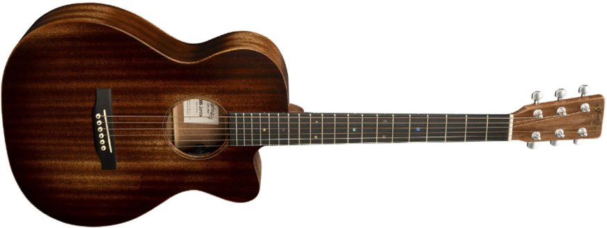 Martin 000cjre Junior Streetmaster 000 Pan Coupe Tout Sapele Ric - Dark Mahogany Distressed - Volksgitaar - Main picture