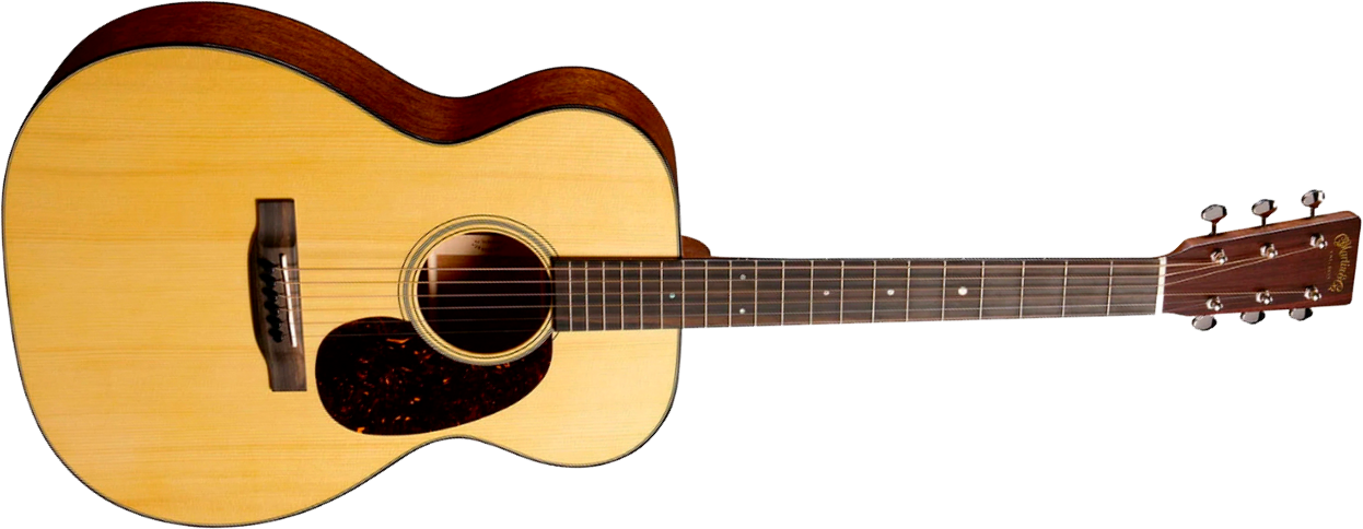 Martin Custom Shop 00018 Shsc Epicea Adirondack / Acajou Eb - Natural Aging Toner - Folk gitaar - Main picture