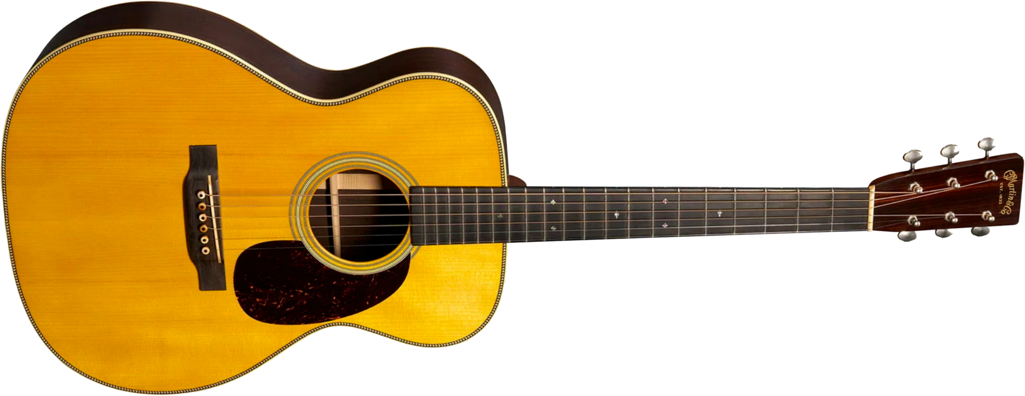 Martin Custom Shop 00028 1937 Madagascar Rosewood Shsc Epicea Palissandre Eb - Natural Aged Toner Vintage Gloss - Folk gitaar - Main picture