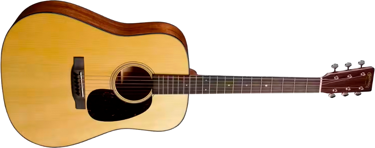 Martin Custom Shop D18 Dreadnought Epicea Adirondack / Acajou Eb - Natural Aging Toner - Folk gitaar - Main picture