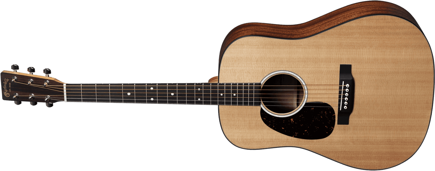 Martin D-10el Sitka Top Lh Gaucher Road Dreadnought Epicea Sapele +housse - Natural - Elektro-akoestische gitaar - Main picture