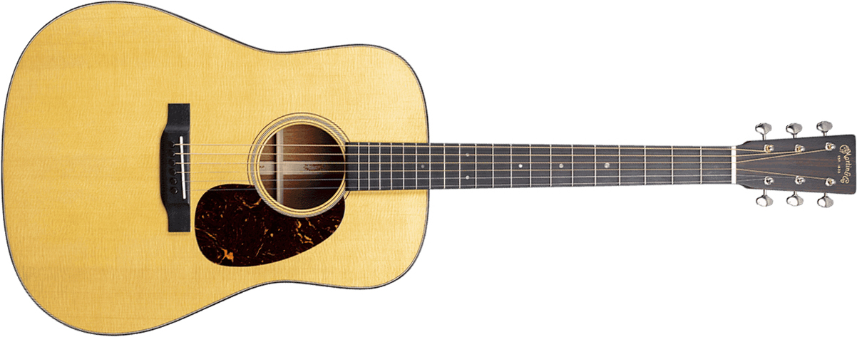 Martin D18 Standard Golden Era Dreadnought Epicea Acajou Eb - Gloss Natural - Volksgitaar - Main picture