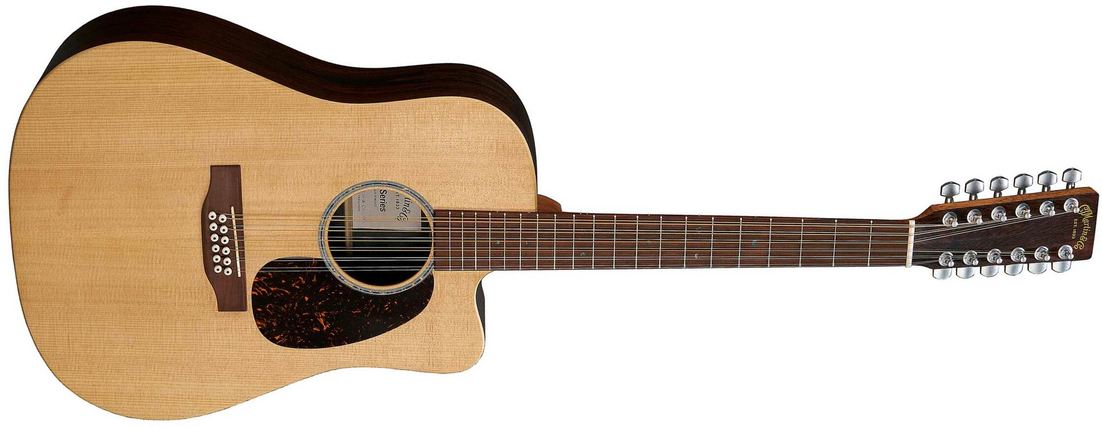 Martin Dcx2e Brazilian 12-string Dreadnought Cw 12c Epicea Hpl Palissandre Ric - Natural - Volksgitaar - Main picture