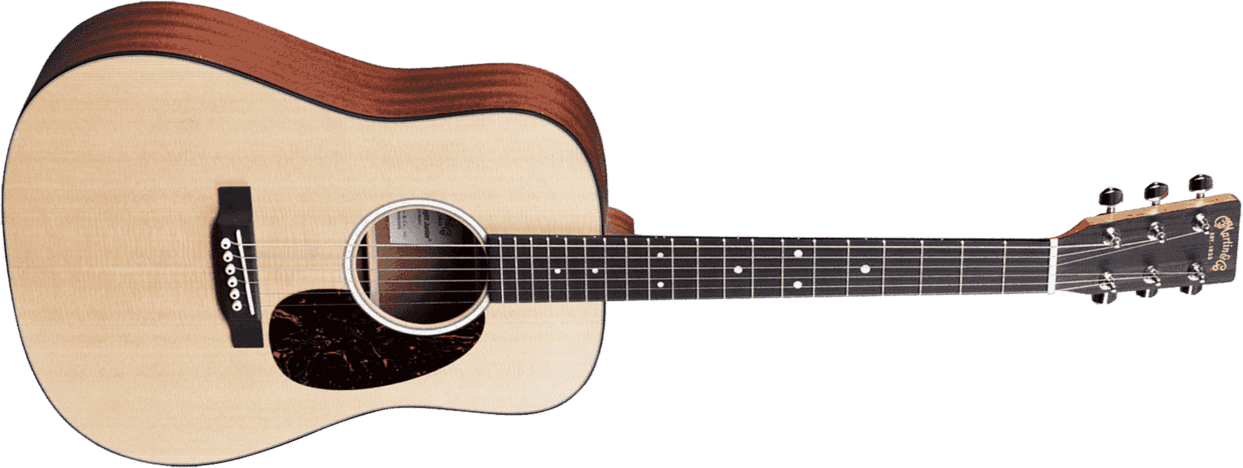 Martin Djr-10 Dreadnought Junior Epicea Sapele Ric +housse - Natural Satin - Western reisgitaar - Main picture