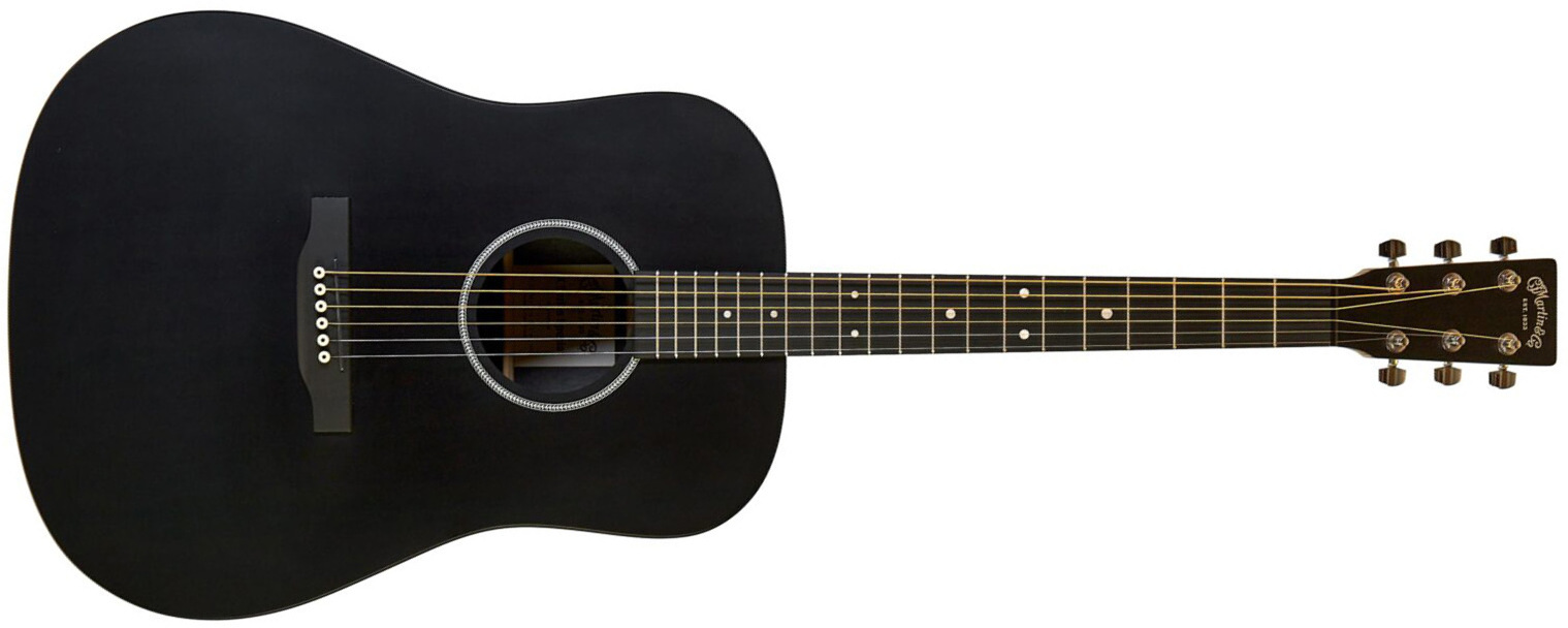 Martin Dx1 Dreadnought Tout Hpl Ric - Black Satin - Folk gitaar - Main picture