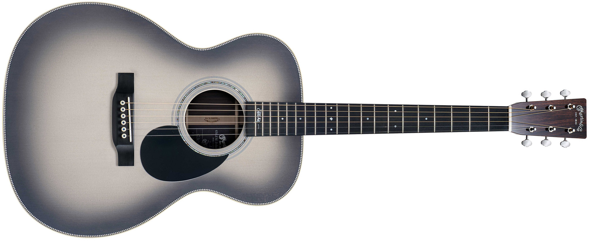 Martin John Mayer Omjm Signature 20th Anniversary Epicea Palissandre Eb - Silverburst - Folk gitaar - Main picture