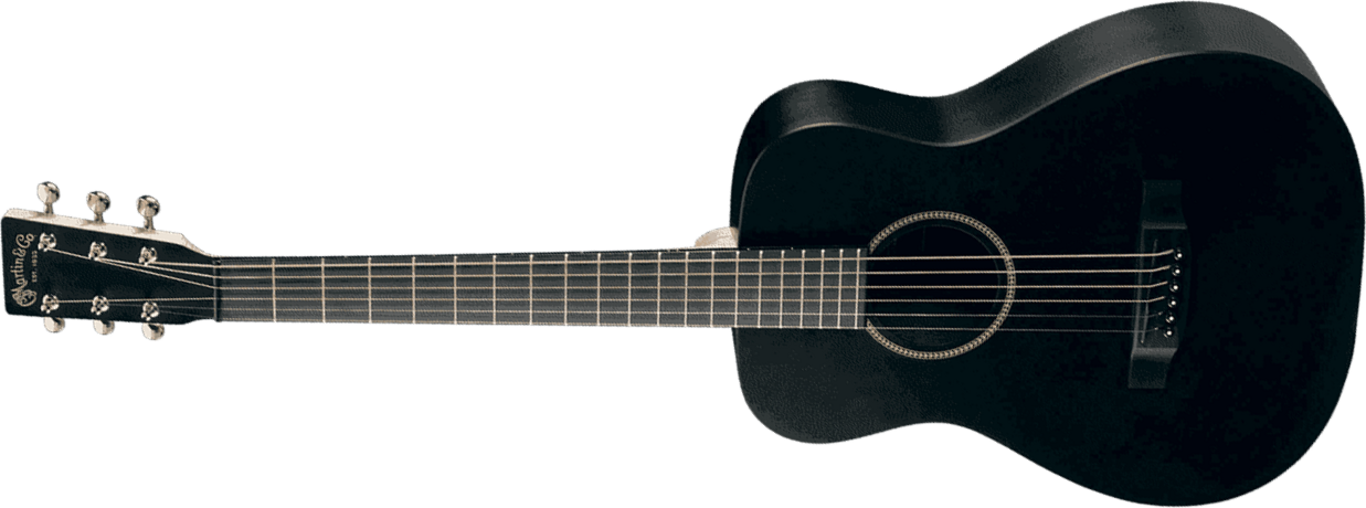 Martin Lx Little Martin Gaucher - Black Satin - Westerngitaar & electro - Main picture