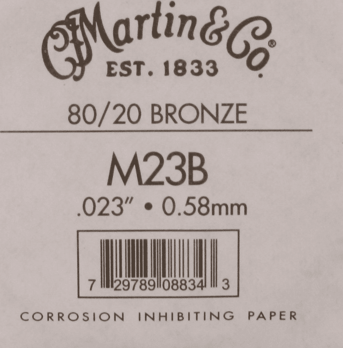 Martin M23b 80/20 Bronze Single String 023 Sol - Westerngitaarsnaren - Main picture