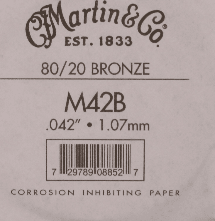 Martin M42b 80/20 Bronze Single String 042 La - Westerngitaarsnaren - Main picture