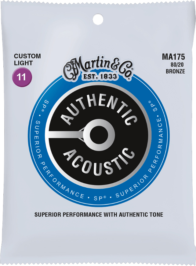 Martin Ma175 Authentic Sp 80/20 Bronze Acoustic Guitar 6c 11-52 - Westerngitaarsnaren - Main picture