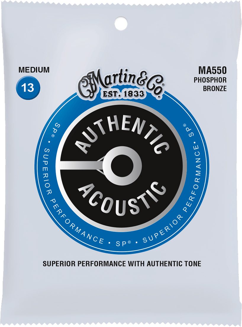 Martin Ma550 Authentic Sp 92/8 Phosphor Bronze Acoustic Guitar 6c 13-56 - Westerngitaarsnaren - Main picture